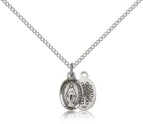 Sterling Silver Miraculous Medal Pendant" itemprop="image