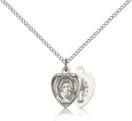 Sterling Silver Miraculous Medal Pendant" itemprop="image