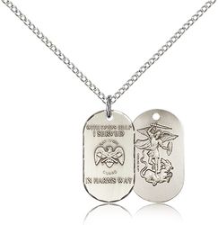 Sterling Silver National Guard Medal Pendant" itemprop="image