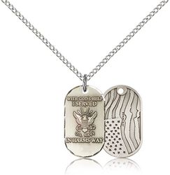 Sterling Silver Navy Medal Pendant" itemprop="image