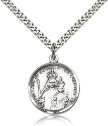 Sterling Silver Our Lady of Consolation Medal Pendant" itemprop="image