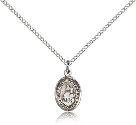 Sterling Silver Our Lady of Consolation Patron Saint Medal Pendant - Small" itemprop="image