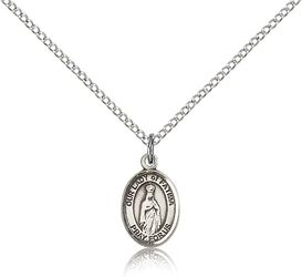 Sterling Silver Our Lady of Fatima Patron Saint Medal Pendant - Small" itemprop="image