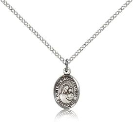 Sterling Silver Our Lady of Good Counsel Patron Saint Medal Pendant - Small" itemprop="image