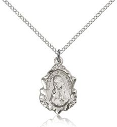 Sterling Silver Our Lady of Guadalupe Medal Pendant" itemprop="image