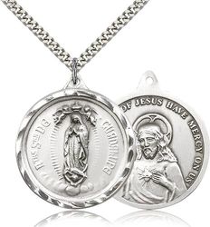 Sterling Silver Our Lady of Guadalupe Medal Pendant" itemprop="image