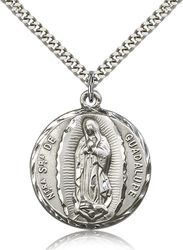 Sterling Silver Our Lady of Guadalupe Medal Pendant" itemprop="image