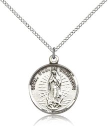 Sterling Silver Our Lady of Guadalupe Medal Pendant" itemprop="image