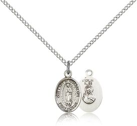 Sterling Silver Our Lady of Guadalupe Patron Saint Medal Pendant - Small" itemprop="image