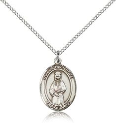 Sterling Silver Our Lady of Hope Patron Saint Medal Pendant - Medium" itemprop="image