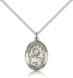 Sterling Silver Our Lady of La Vang Patron Saint Medal Pendant - Medium" itemprop="image