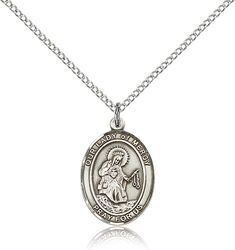 Sterling Silver Our Lady of Mercy Patron Saint Medal Pendant - Medium" itemprop="image