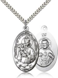 Sterling Silver Our Lady of Mount Carmel Medal Pendant" itemprop="image