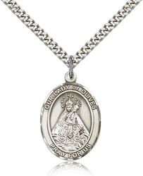 Sterling Silver Our Lady of Olives Patron Saint Medal Pendant - Large" itemprop="image