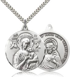 Sterling Silver Our Lady of Perpetual Help Medal Pendant" itemprop="image