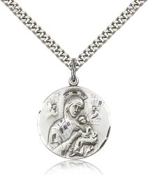 Sterling Silver Our Lady of Perpetual Help Medal Pendant" itemprop="image