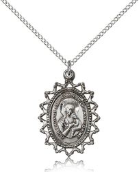 Sterling Silver Our Lady of Perpetual Help Medal Pendant" itemprop="image