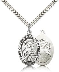 Sterling Silver Our Lady of Perpetual Help Medal Pendant" itemprop="image