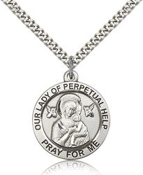 Sterling Silver Our Lady of Perpetual Help Medal Pendant" itemprop="image