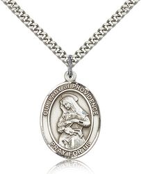 Sterling Silver Our Lady of Providence Patron Saint Medal Pendant - Large" itemprop="image