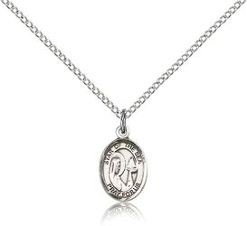 Sterling Silver Our Lady Star of the Sea Patron Saint Medal Pendant - Small" itemprop="image