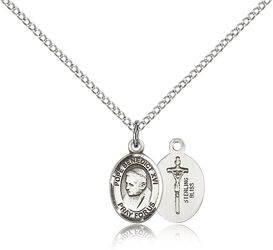 Sterling Silver Pope Benedict XVI Patron Saint Medal Pendant - Small" itemprop="image