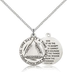 Sterling Silver Recovery Medal Pendant" itemprop="image