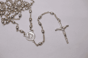 Sterling Silver Rosary" itemprop="image