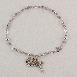 Sterling Silver Rosary Bracelet" itemprop="image