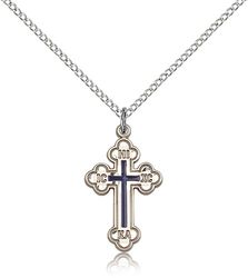 Sterling Silver Russian Cross Medal Pendant" itemprop="image