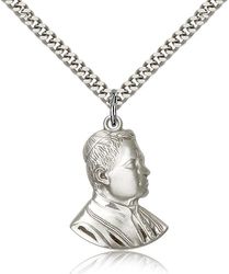 Sterling Silver Saint Pius X Medal Pendant" itemprop="image