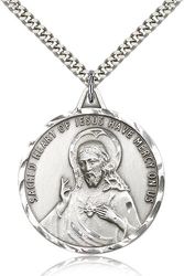 Sterling Silver Scapular Medal Pendant" itemprop="image