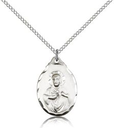 Sterling Silver Scapular Medal Pendant" itemprop="image