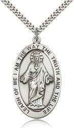 Sterling Silver Scapular Medal Pendant" itemprop="image