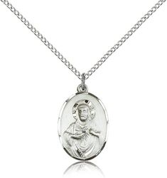 Sterling Silver Scapular Medal Pendant" itemprop="image