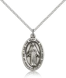 Sterling Silver Scapular Medal Pendant" itemprop="image