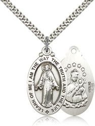 Sterling Silver Scapular Medal Pendant" itemprop="image