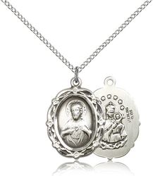 Sterling Silver Scapular Medal Pendant" itemprop="image