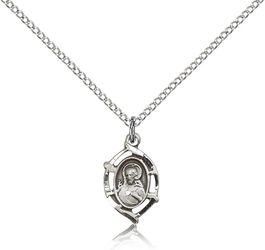 Sterling Silver Scapular Medal Pendant" itemprop="image