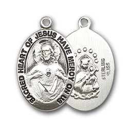 Sterling Silver Scapular Medal Pendant" itemprop="image