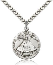 Sterling Silver Senora de Los Lagos Medal Pendant" itemprop="image