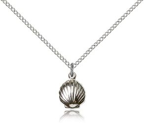 Sterling Silver Shell Medal Pendant" itemprop="image