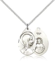 Sterling Silver Sorrowful Mother Medal Pendant" itemprop="image