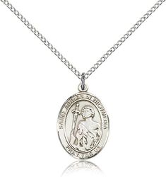 Sterling Silver St. Adrian of Nicomedia Patron Saint Medal Pendant - Medium" itemprop="image