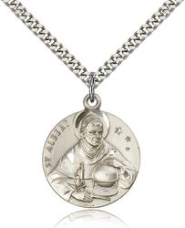 Sterling Silver St. Albert the Great Medal Pendant" itemprop="image