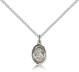 Sterling Silver St. Alexandra Patron Saint Medal Pendant - Small" itemprop="image