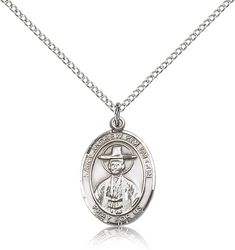 Sterling Silver St. Andrew Kim Taegon Patron Saint Medal Pendant - Medium" itemprop="image