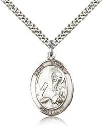 Sterling Silver St. Andrew the Apostle Patron Saint Medal Pendant - Large" itemprop="image