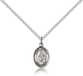 Sterling Silver St. Angela Merici Patron Saint Medal Pendant - Small" itemprop="image