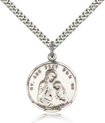 Sterling Silver St. Ann Medal Pendant" itemprop="image